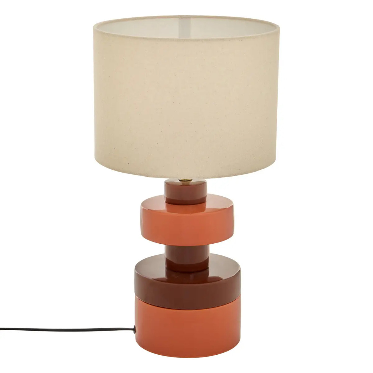 Lampe design Fiva cylindrique H.50cm marron
