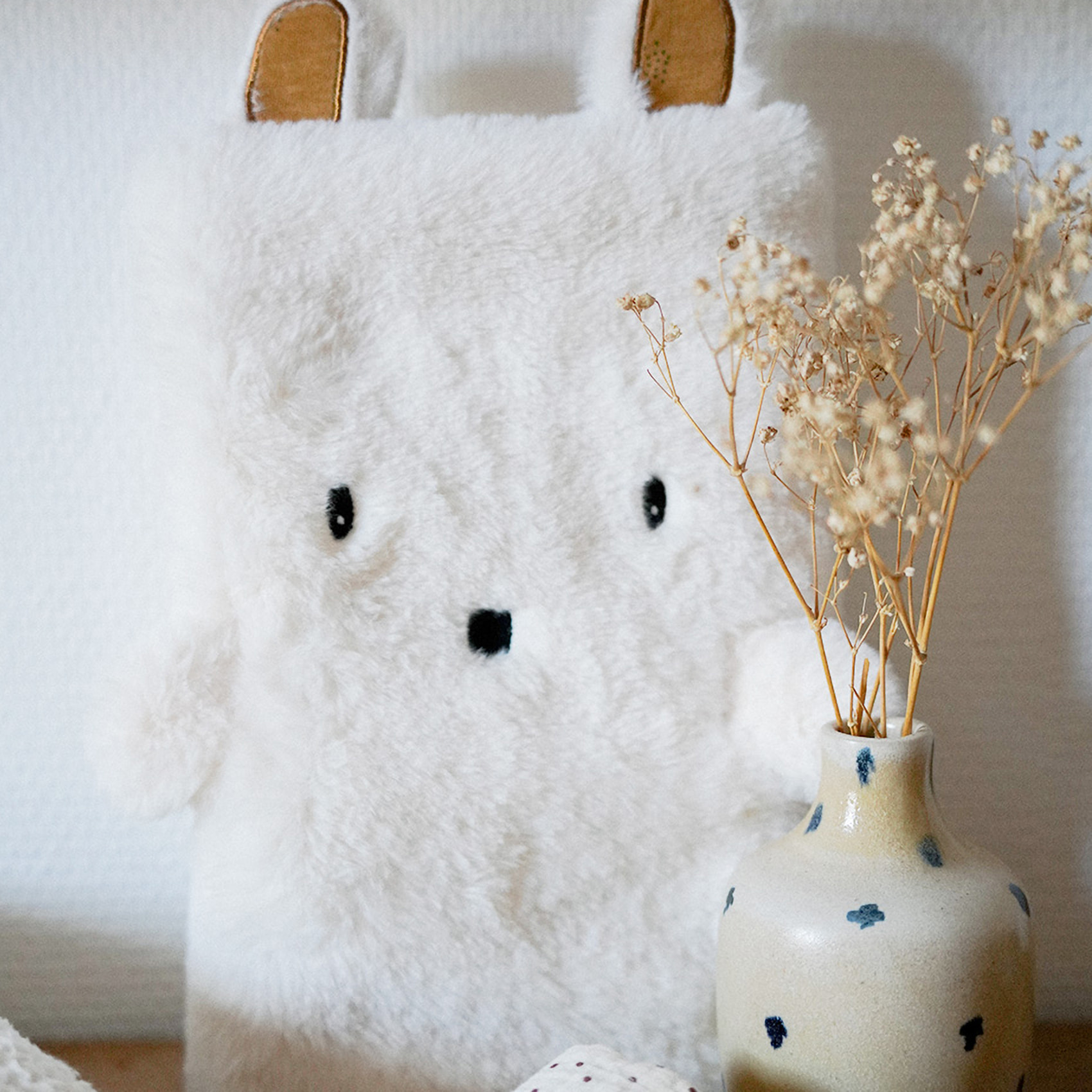 Tour de lit modulable bébé rembourré - Crème