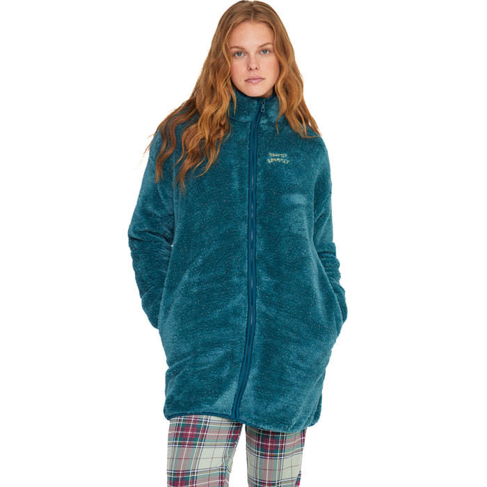 Vestaglia donna petit in eco pelliccia con zip Noidinotte
