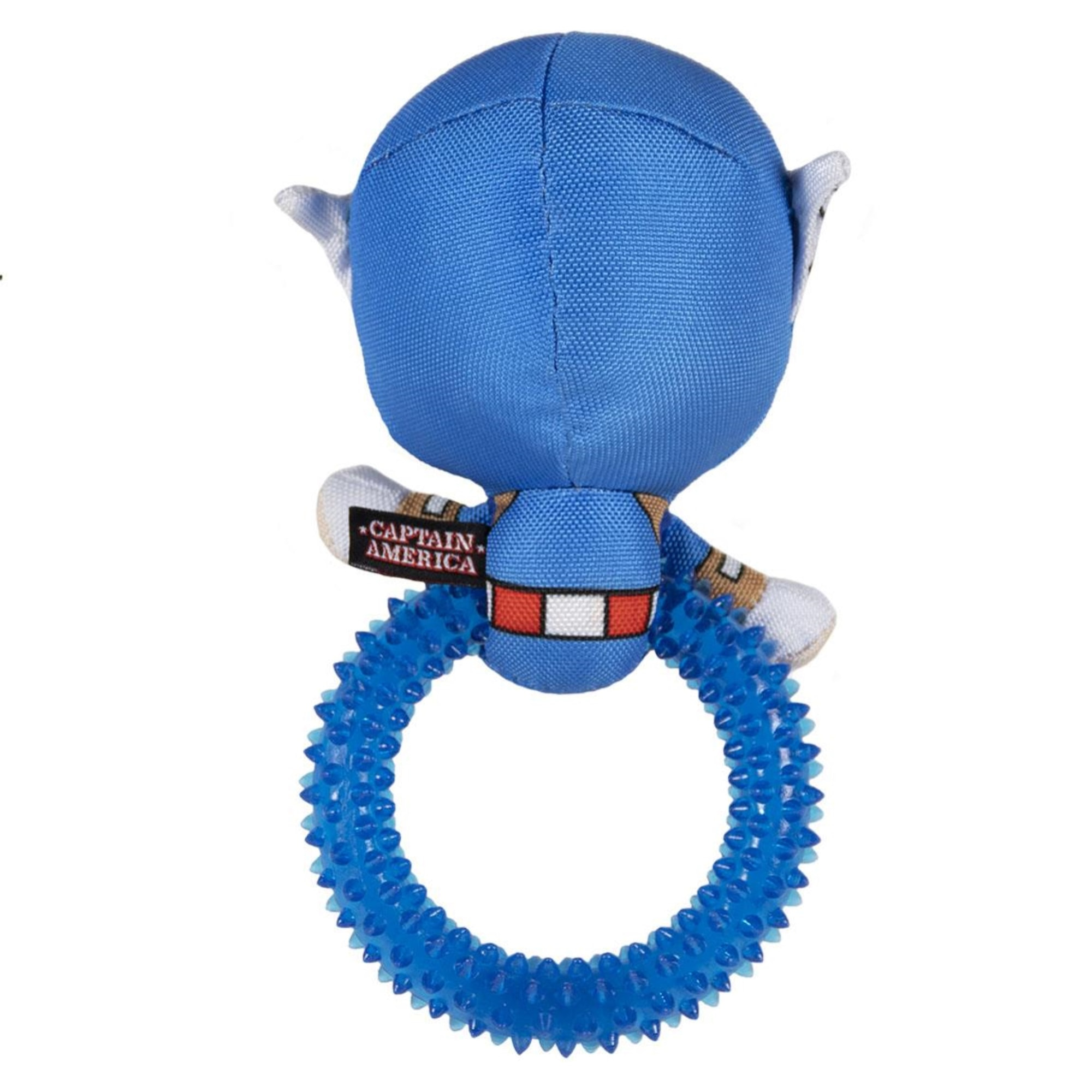 Aro mordedor tpr para perros diseño capitan américa