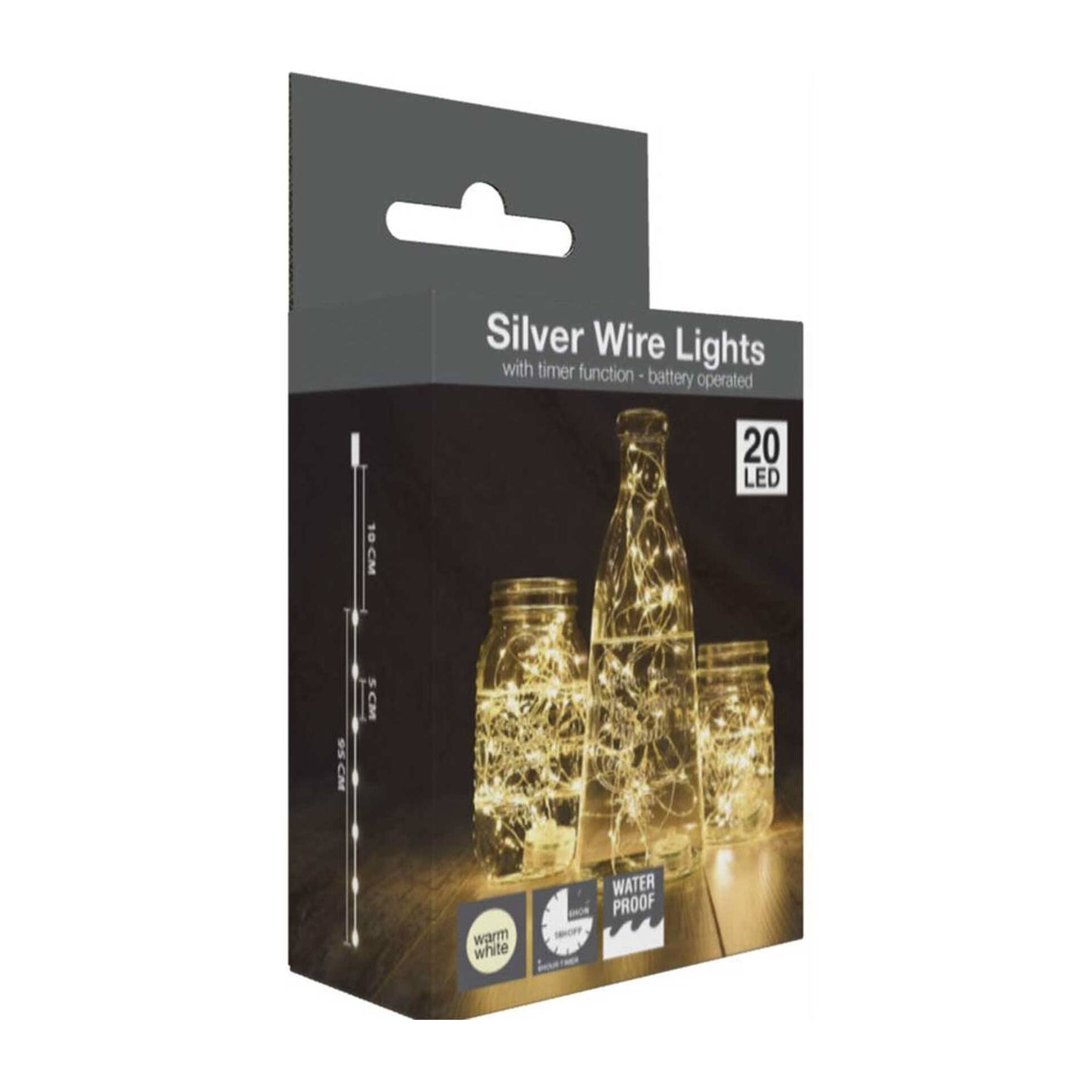 guirnalda con 20 micro led blanco cálido con temporizador