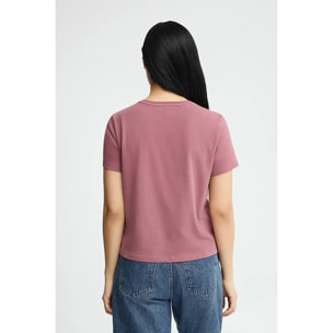 Maglietta rosa retro a maniche corte con brillantini Polo Club