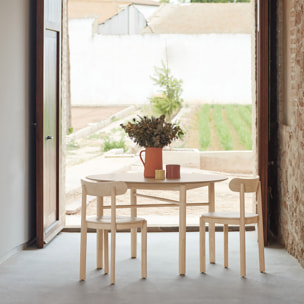 Mesa redonda Junco 120cm natural claro