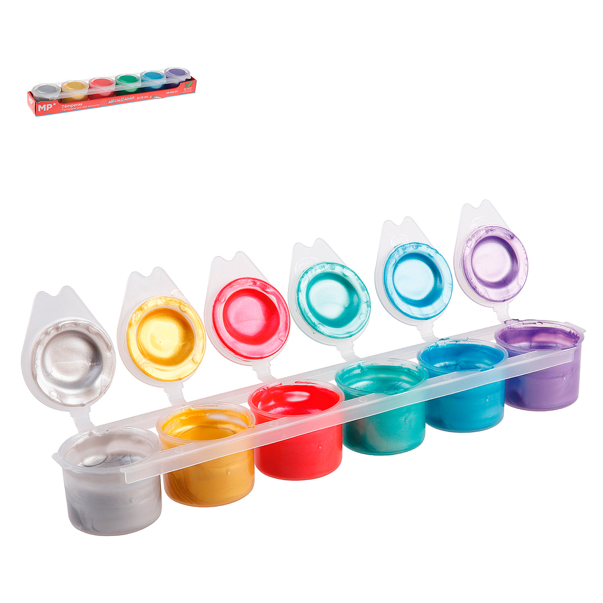 TÉMPERA 6 COLORES METALIZADO 15ml