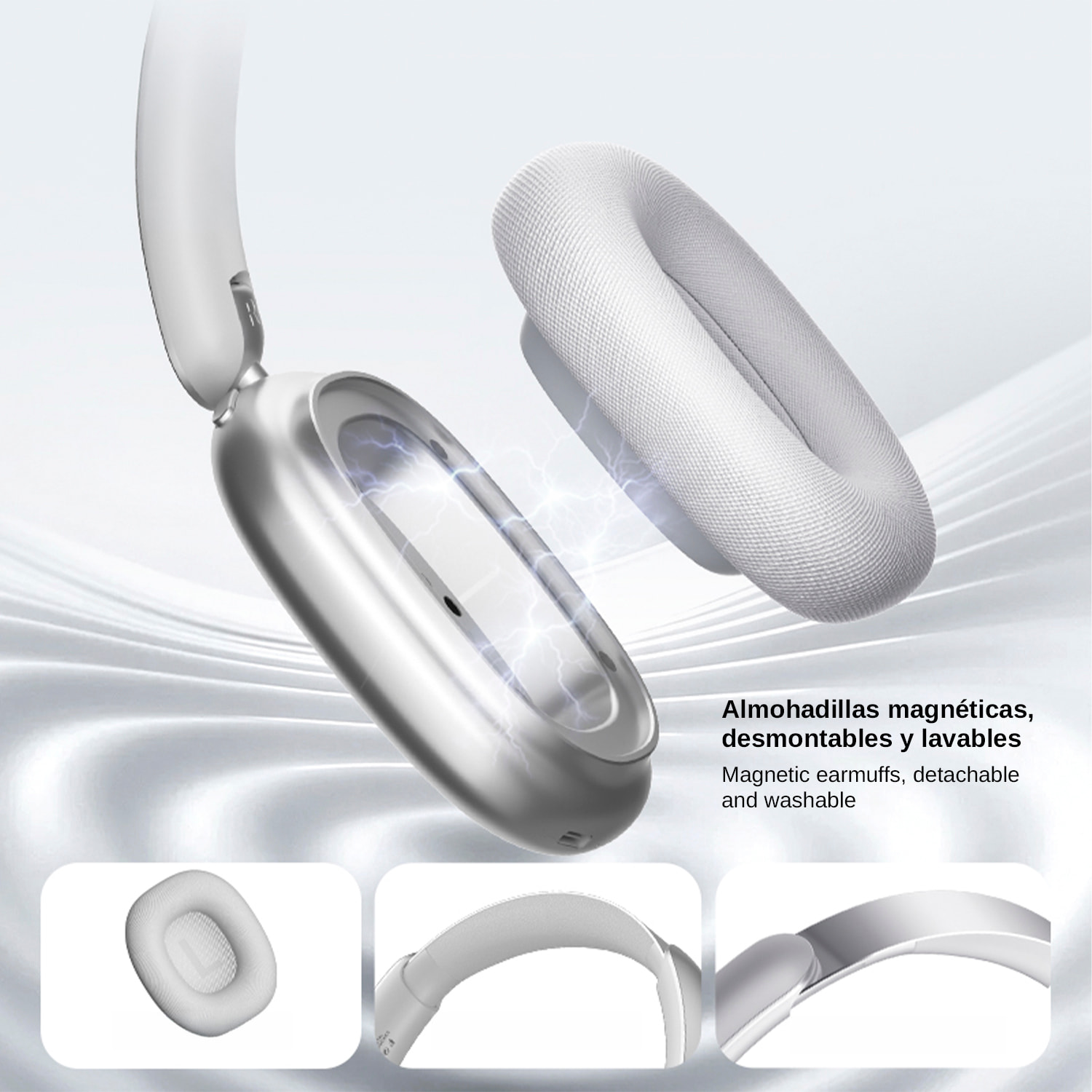 Cascos bluetooth CR-01 con batería recargable.