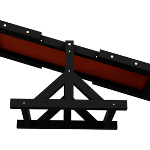 Agility sport pour chien bascule - bascule pour chien - équipement entrainement chien - bois sapin pré-huilé feutre bitumé antidérapant noir blanc