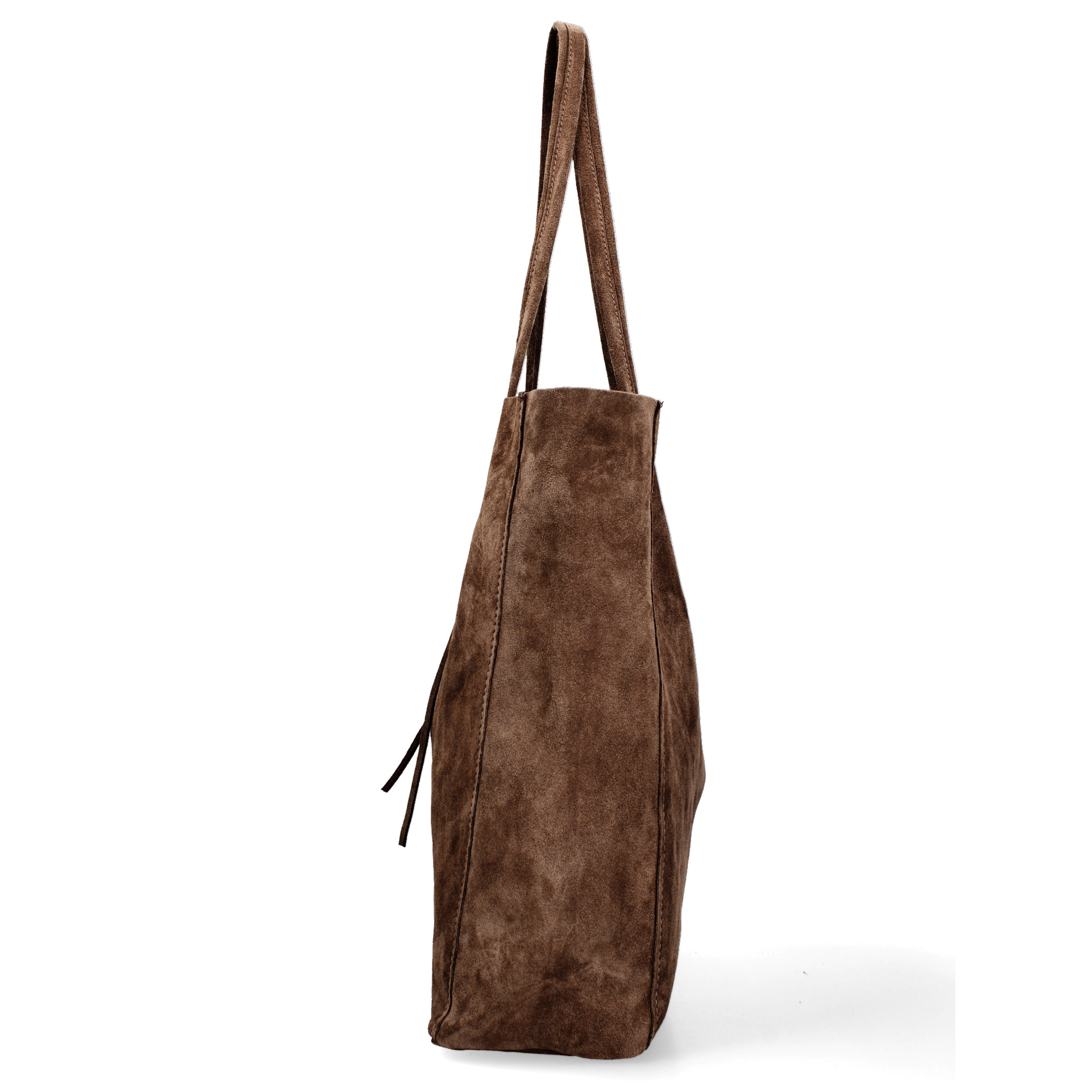 Borsa a mano da donna Made in Italy - Modello Lumena Prime - 100% pelle scamosciata - 28.0 x 35.5 x 12.5 cm