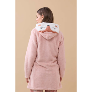 Giacca donna fox in coral con cappuccio Noidinotte