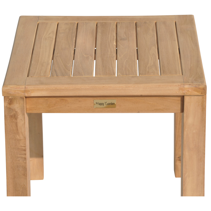 Table d'appoint carrée en teck massif 45cm JAVA