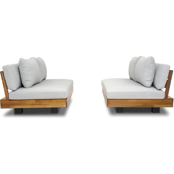 Salon de jardin 4 places en bois FSC - CAPRI