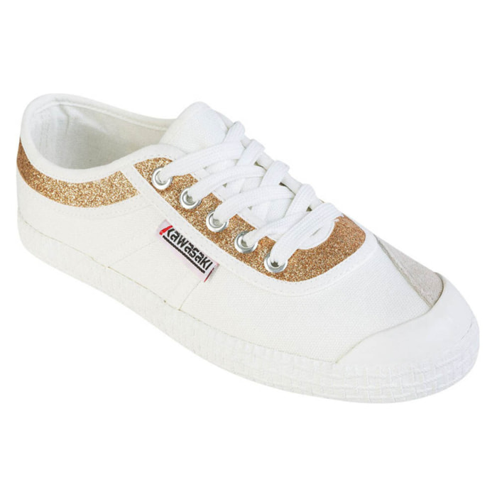 Zapatillas Sneaker para Mujer - KAWASAKI Glitter Canvas Shoe K194522 8890 Gold