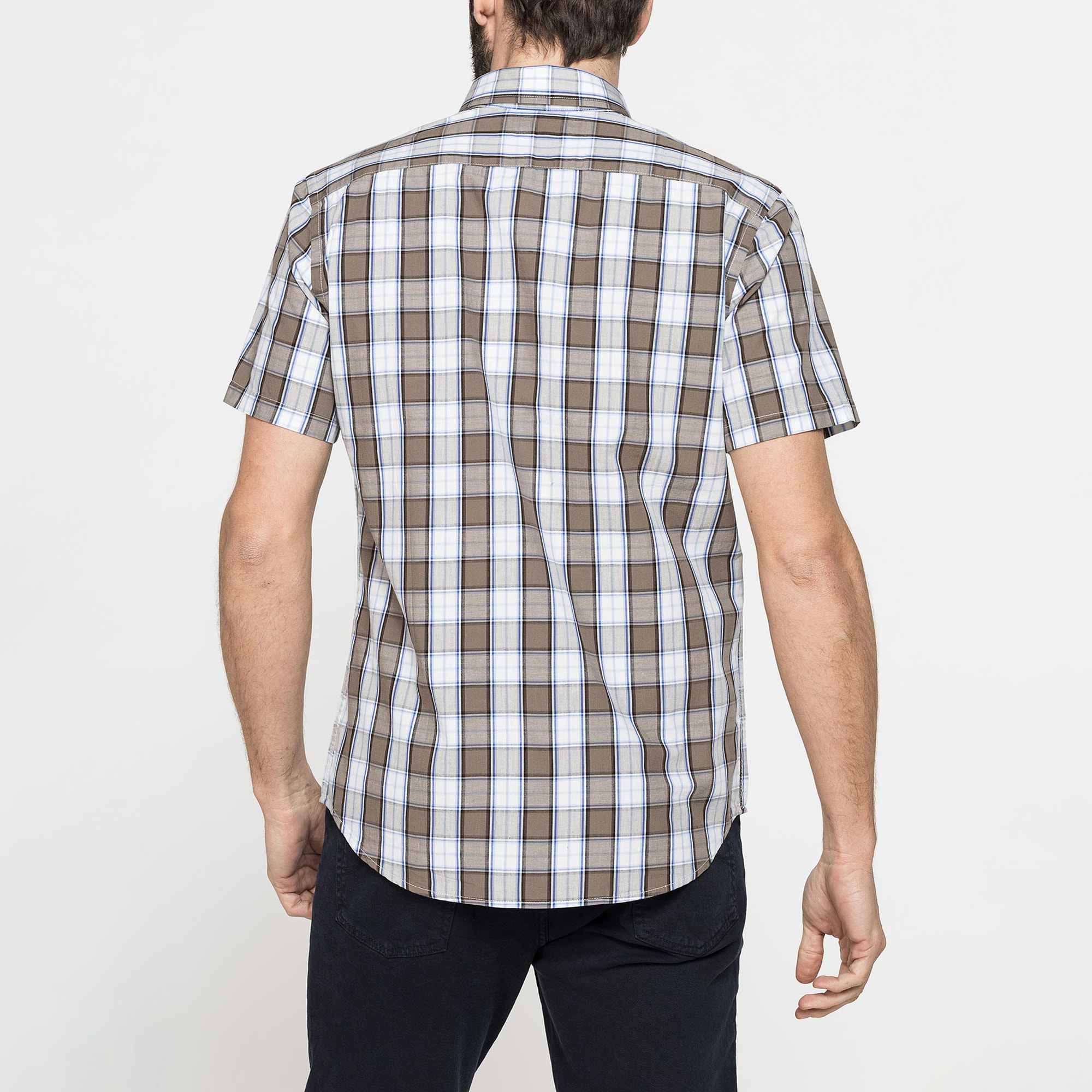 CAMICIA A MANICA CORTA IN COTONE CON FANTASIA
