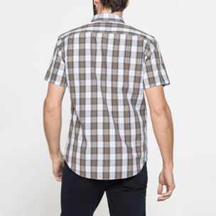 CAMICIA A MANICA CORTA IN COTONE CON FANTASIA