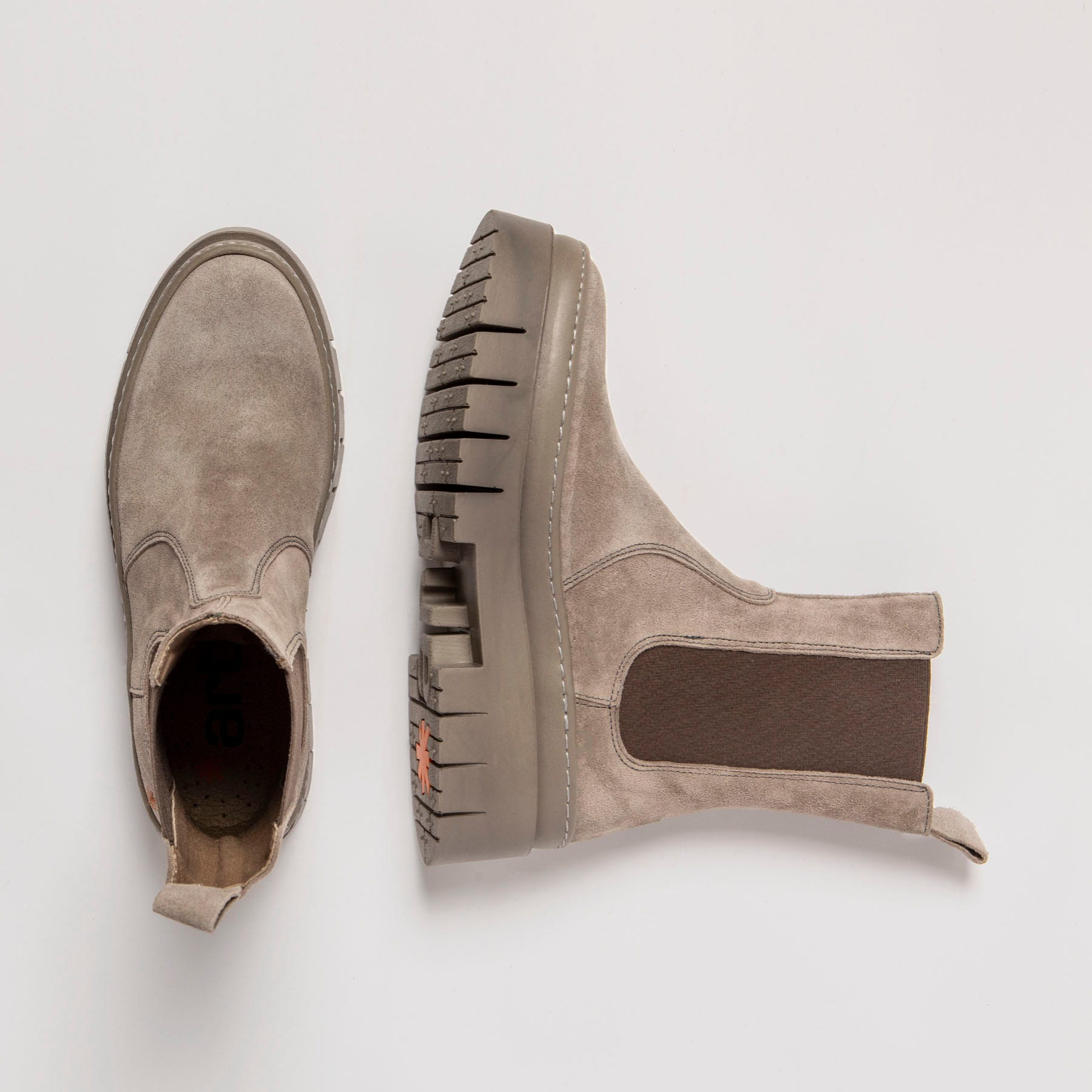 Botines 1954S SILK SUEDE TAUPE/AMBERES color Taupe