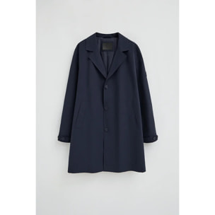 Gabardina Ellington azul marino con logo engomado Polo Club