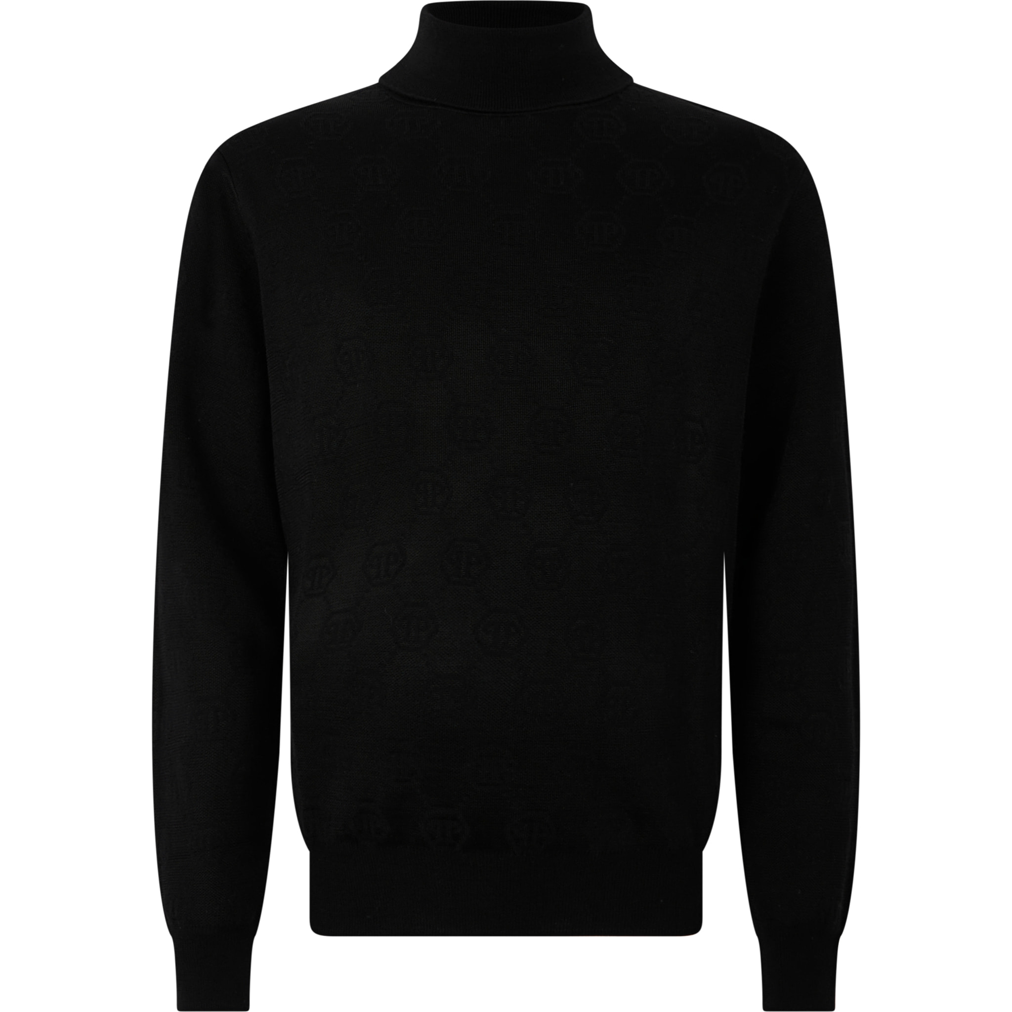 PHILIPP PLEIN Jersey de cuello alto de manga larga MONOGRAM