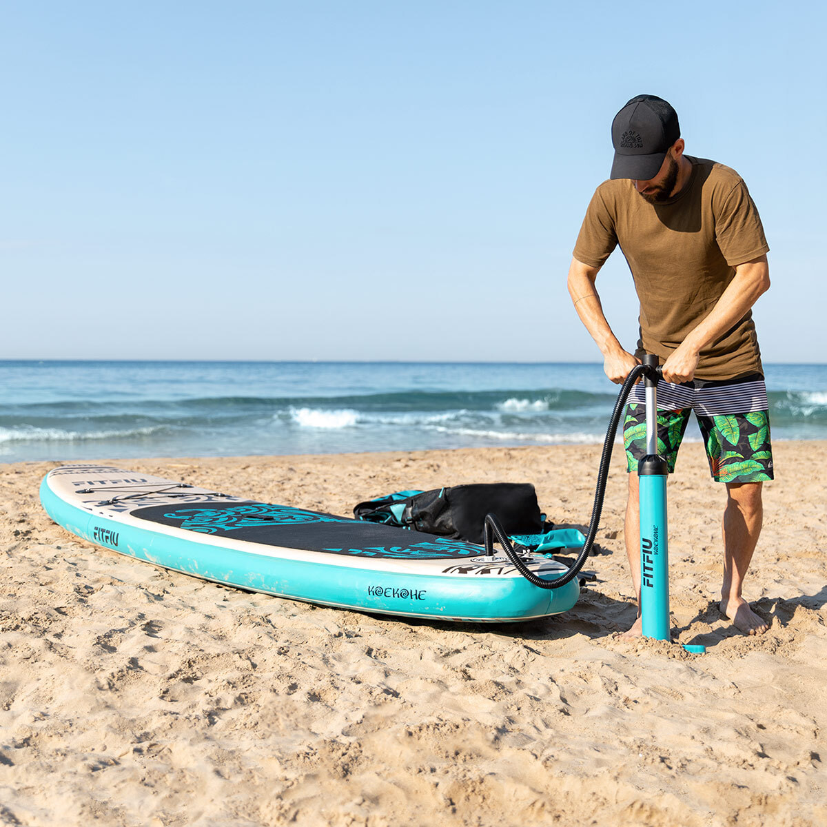 Tabla paddle surf hinchable KOEKOHE FITFIU con diseño maorí