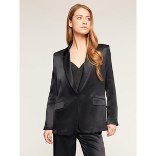 Motivi - Giacca blazer in raso - Nero