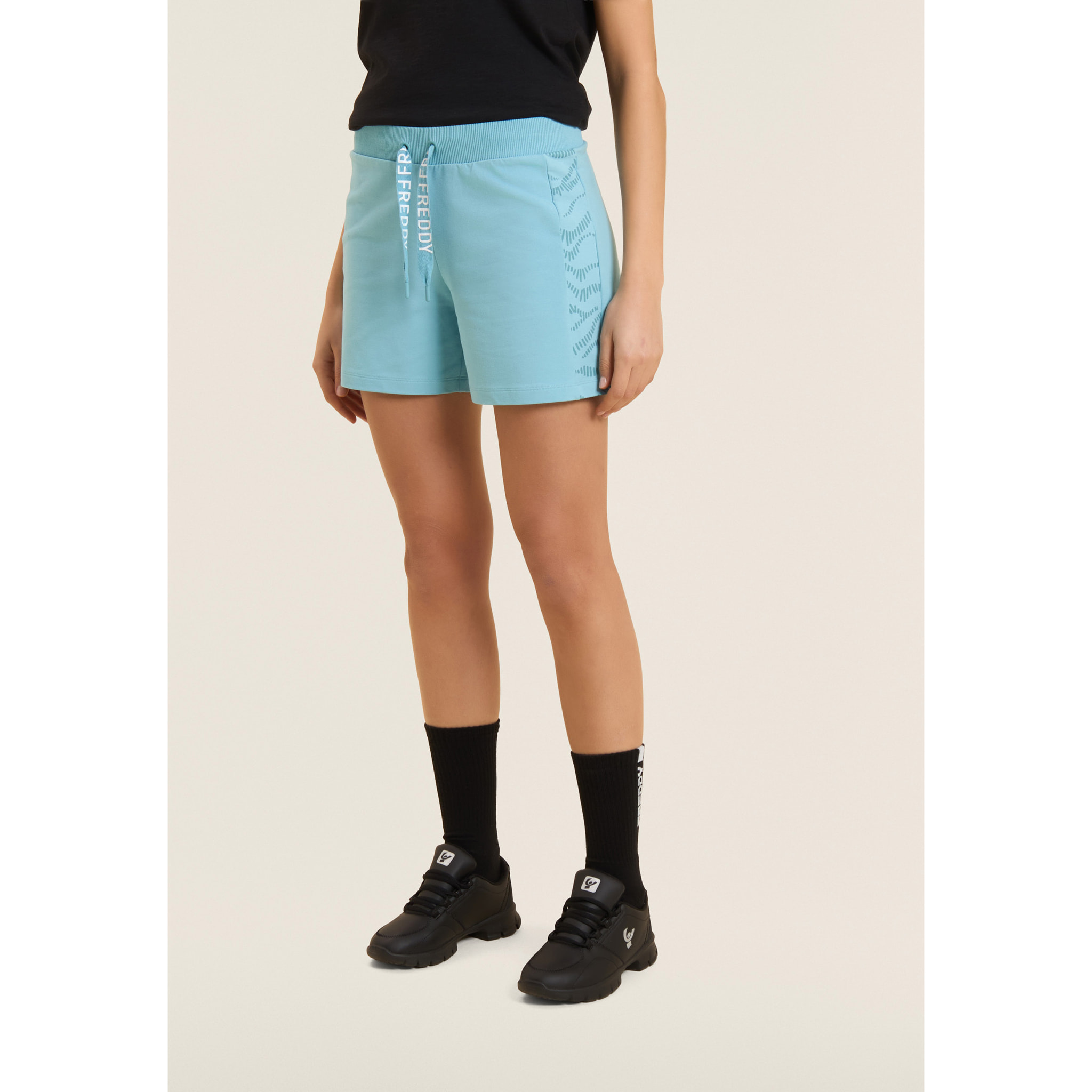 Pantaloni Shorts con Motivo Grafico e Logo FREDDY
