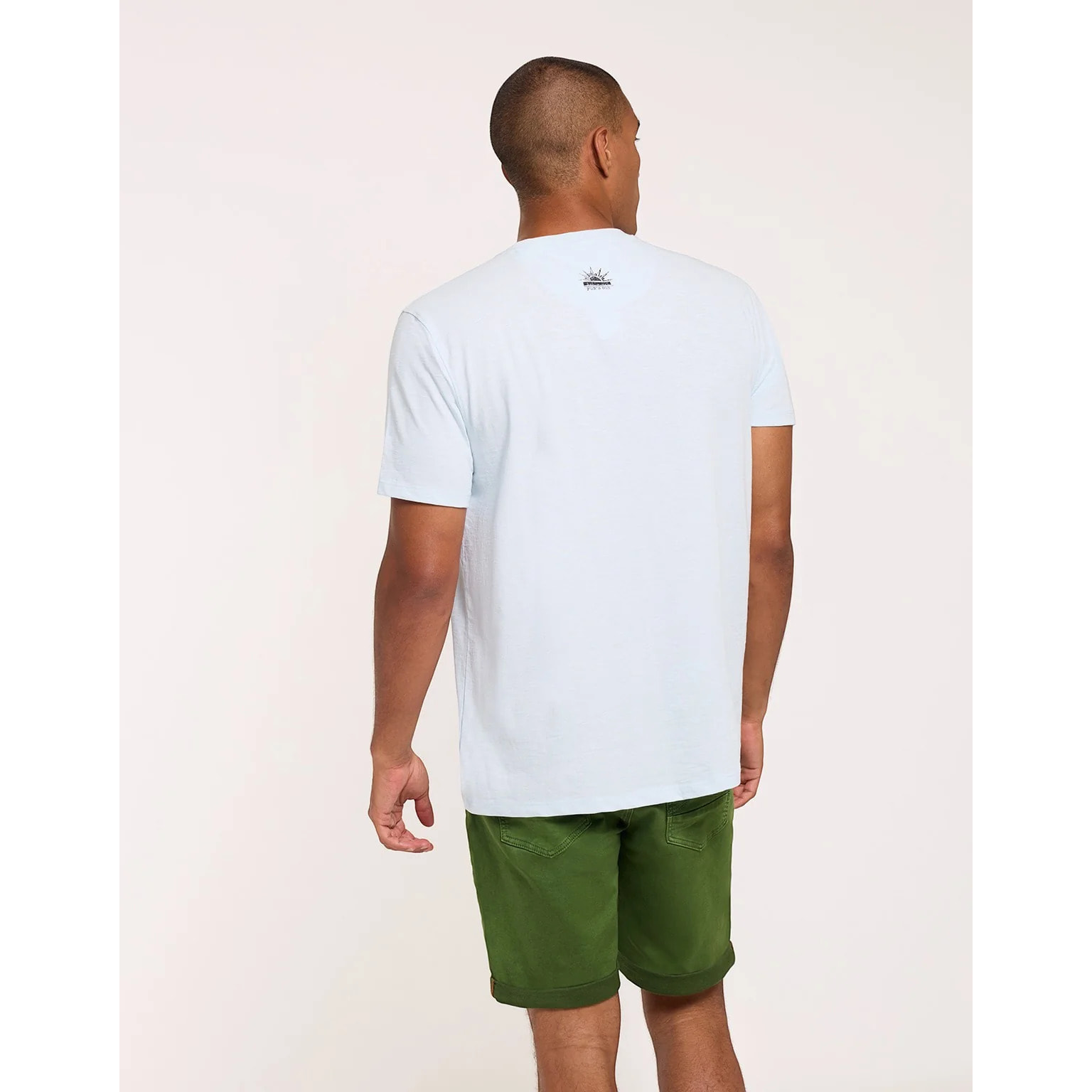 Camiseta Manga Corta Azul Claro - Gorileng