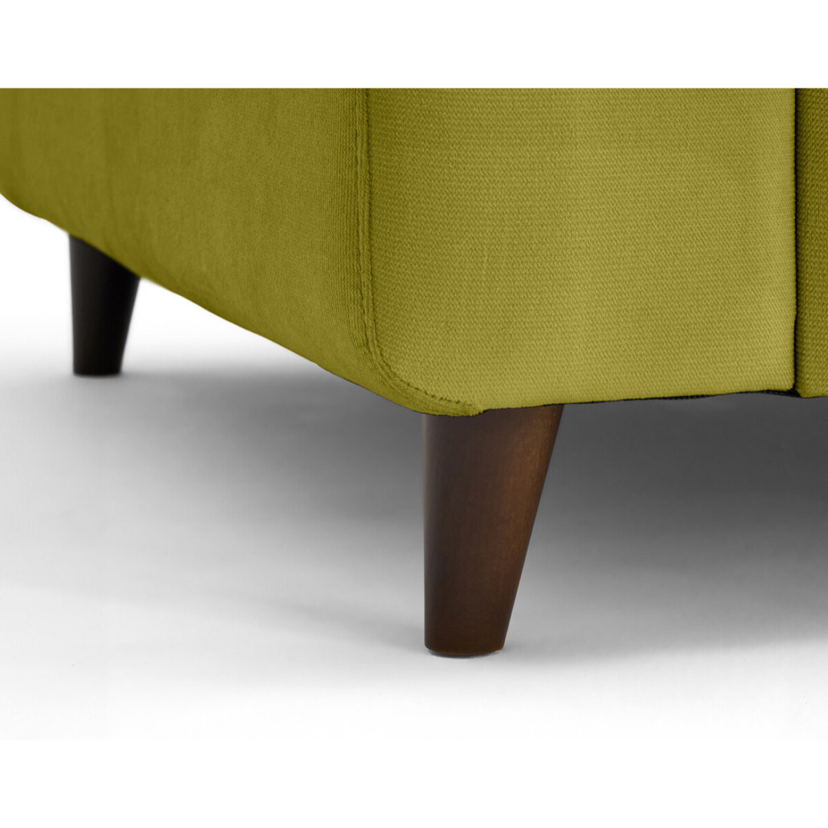 Brooke - fauteuil en velours pieds en bois - Vert Olive