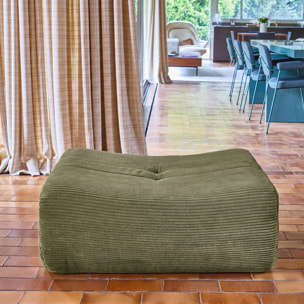 Pouf, repose-pieds pour chauffeuse Sokol velours côtelé SOKOL