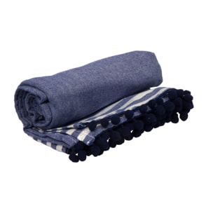 Telo Mare Fouta Modello Lurex New Pierre Con Pon Pon