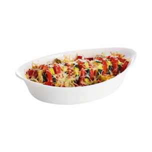 Plat à four ovale  21 x 13,5 cm Smart Cuisine Carine 250°C - Luminarc - opale culinaire extra léger et résistant