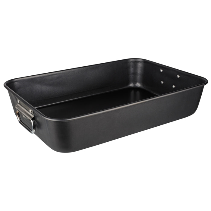 Molde horno 40x28x8cm acero al carbono c/rejilla origen