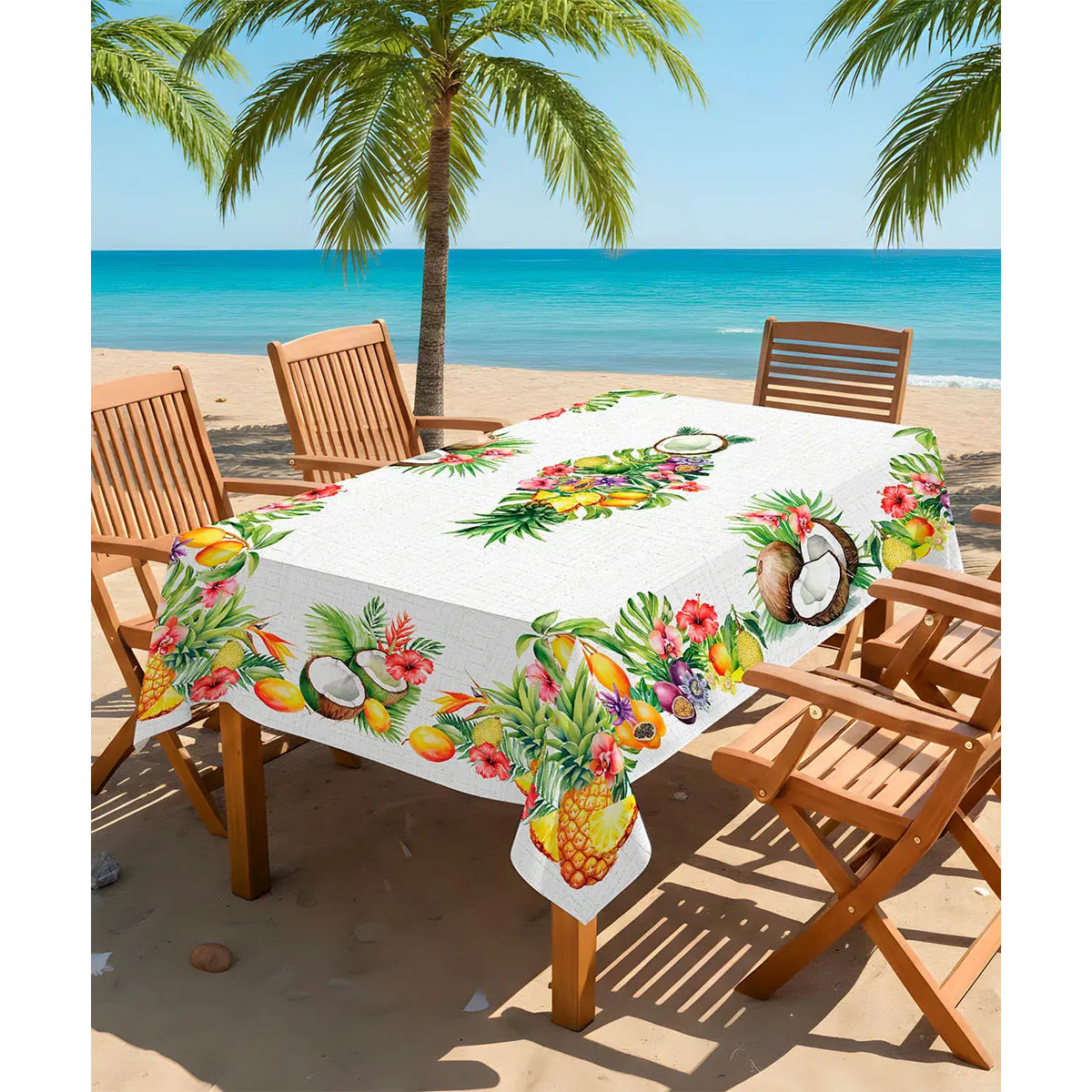 Tovaglia floreale lavabile 100% cotone TROPICAL