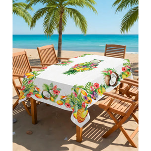Tovaglia floreale lavabile 100% cotone TROPICAL