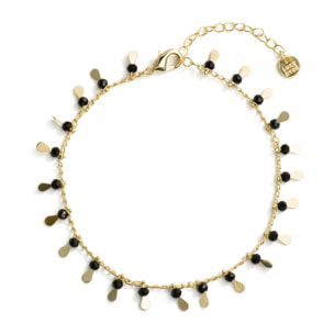 Tobillera Cahuit acabado oro amarillo 18k