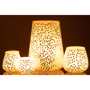 J-Line photophore Triangle - verre - blanc/or - extra large