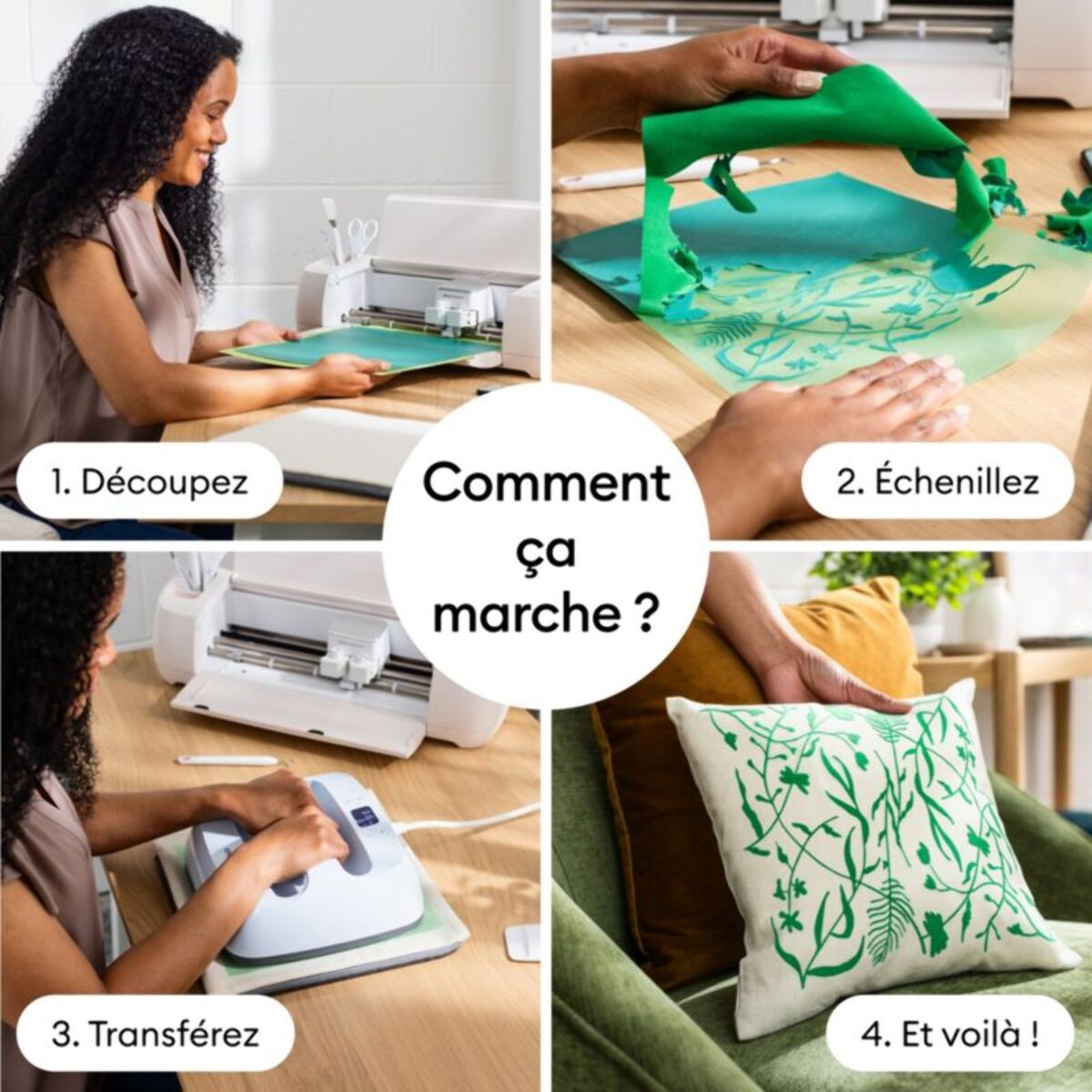 Accessoire CRICUT Flocked Iron On White