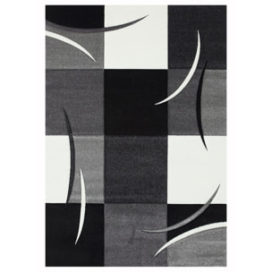 Tapis salon et chambre tissé motif damier TIHO