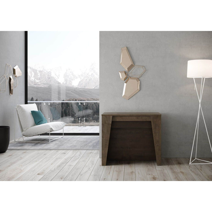 Consolle allungabile 90x48/296 cm Bakari Noce