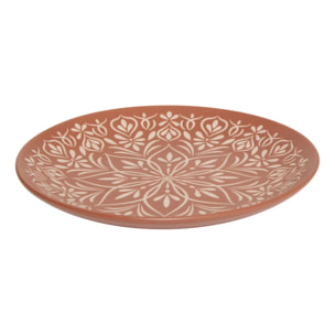Assiette dessert Ines D21cm terracotta