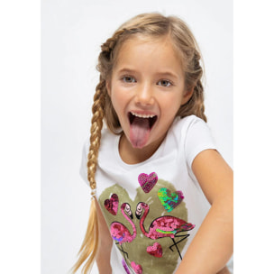 Camiseta de Niña Flamenco Lentejuelas