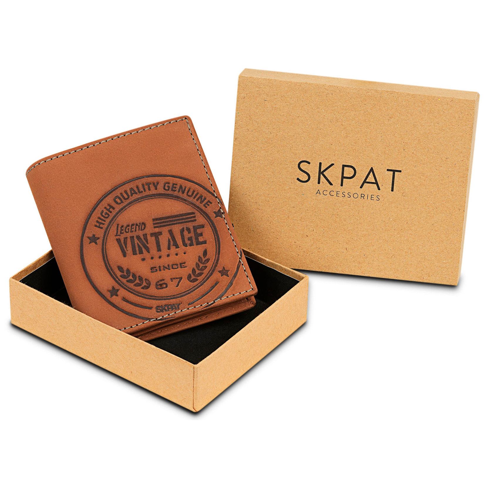 Cartera Hombre Piel Skpat Vintage Marron