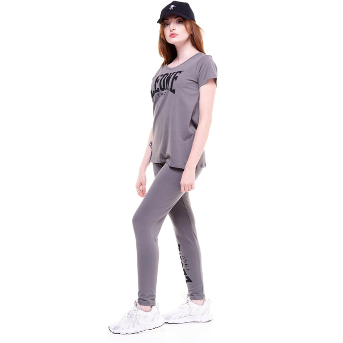 T-shirt da donna maniche corte logo grande Welcome Back