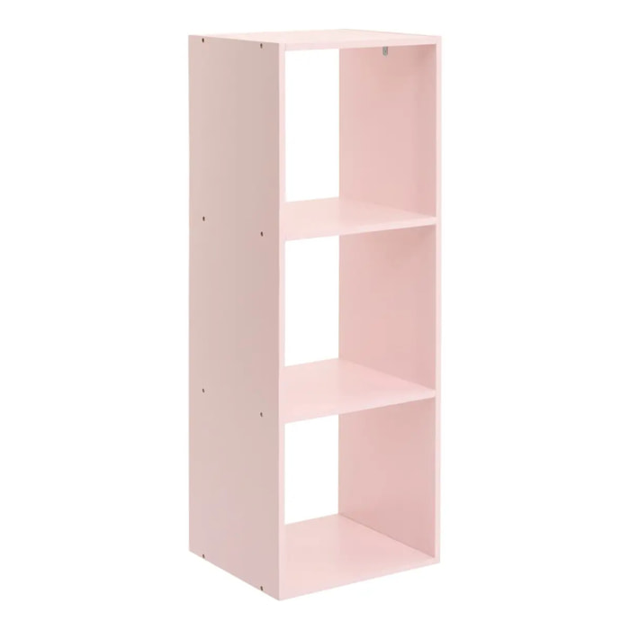 Étagère Enfant Mix'n modul 3 Cases Rose 34,5x32x100,5 cm