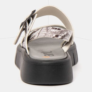 Sandalias 1857 SNAKE WHITE/ MALAGA color White