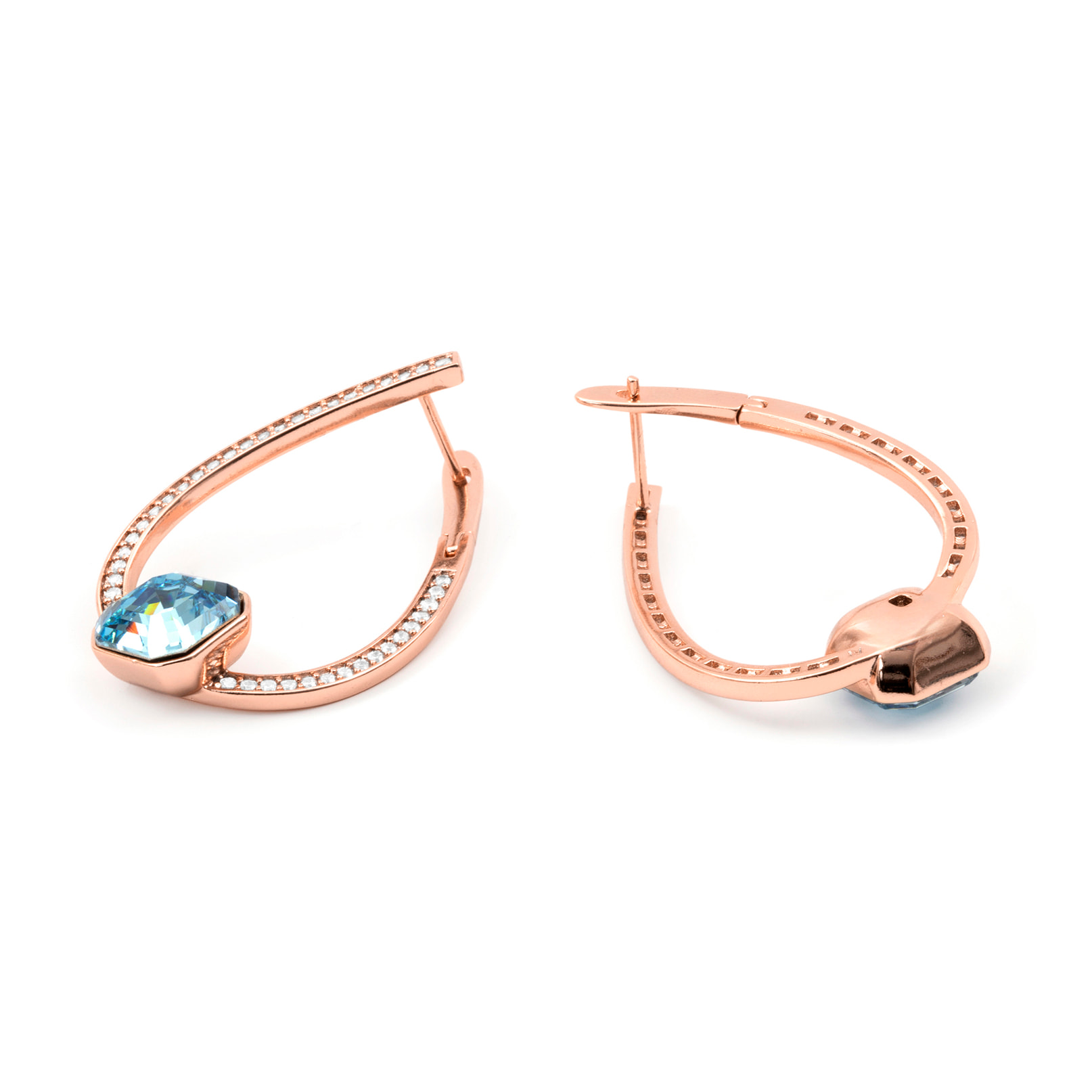 Pendientes Ordel acabado oro rosa 18k