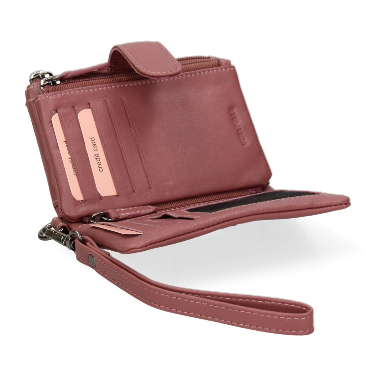 Portafoglio donna in vera pelle - Modello False - Casual - 13.5 x 10.0 x 3.0 cm