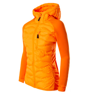 Chaqueta ECOActive Hybrid Insulated Jacket with cap Women marca ECOON - Naranja