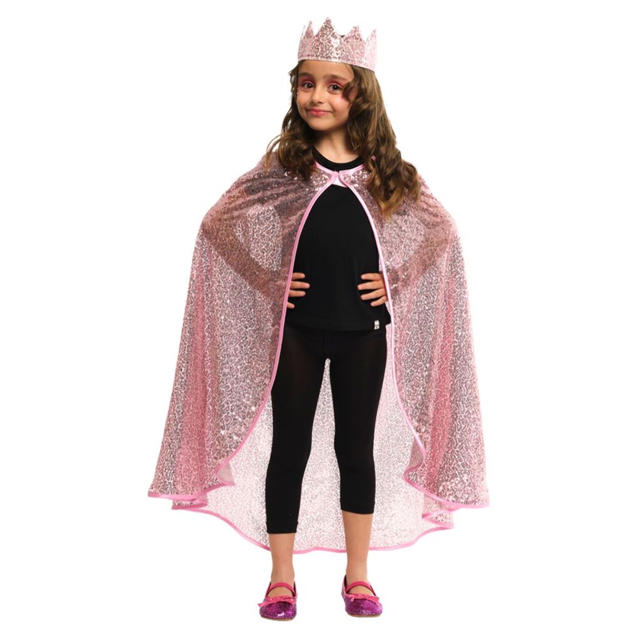 SET PRINCESA ROSA BRILLANTE INF (CAPA+CORONA)