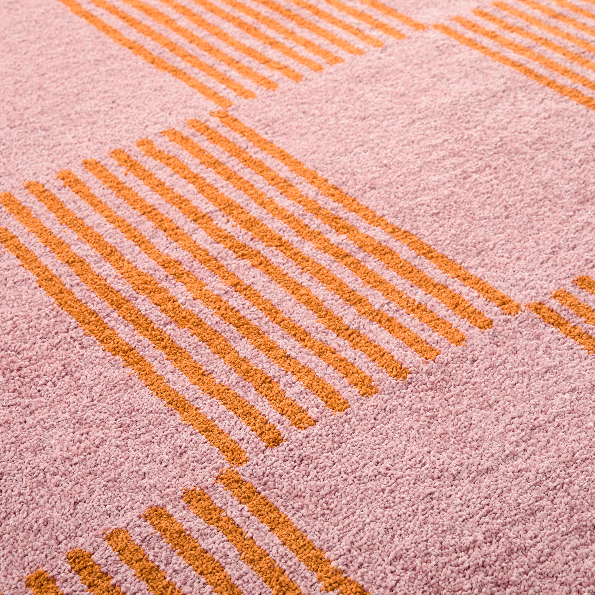 GROOVY - Tapis rétro coloré style seventies - Confortable et moelleux - Orange