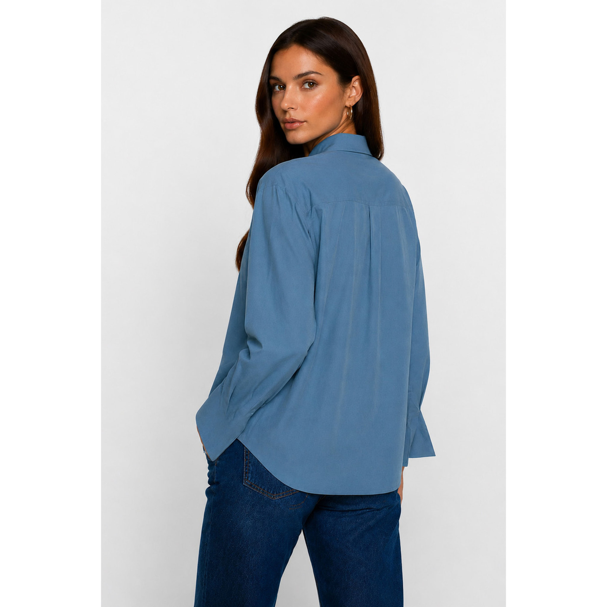 Kocca - Camicia da donna in lyocell e cotone con colletto decorato Donna