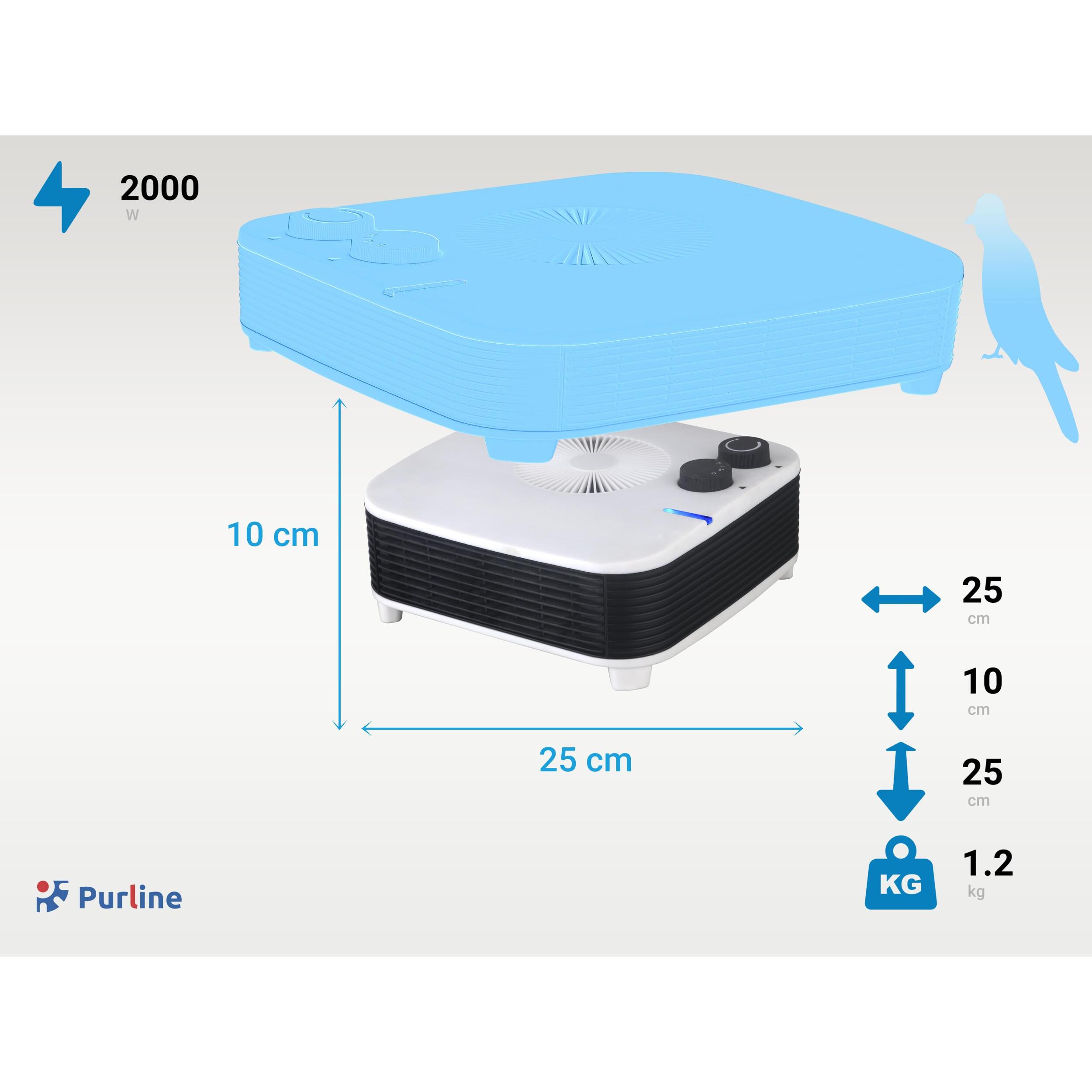 Calefactor de suelo con 2 niveles de potencia HOTI F40 PURLINE