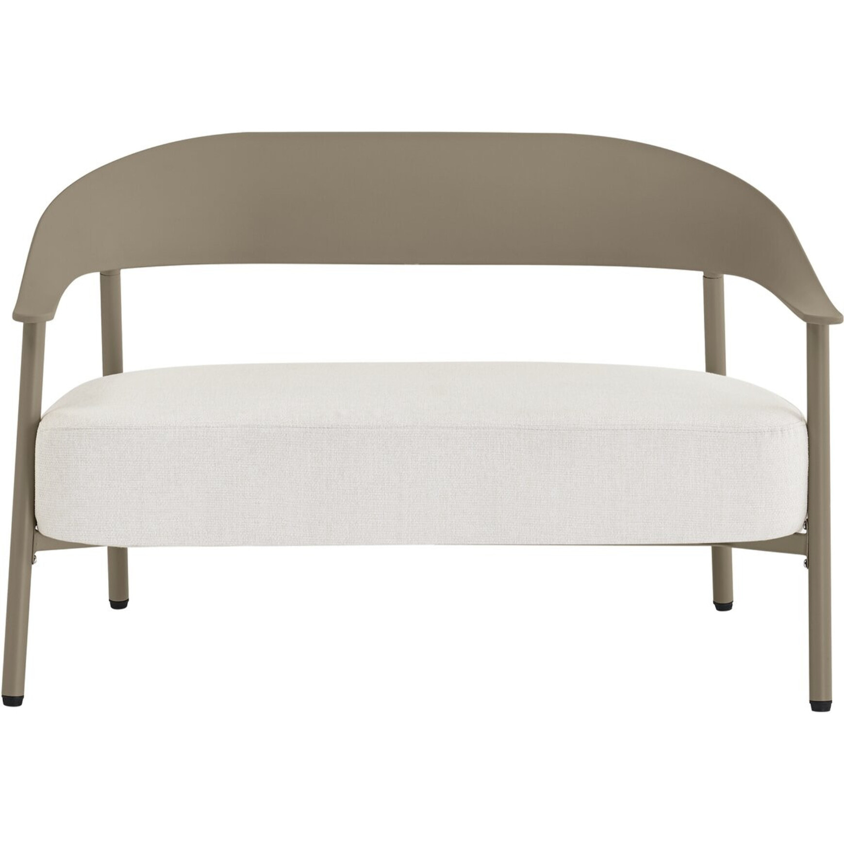 Canapé de jardin en plastique et métal "Céora" - 2 places - Taupe